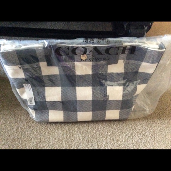 coach buffalo plaid purse
